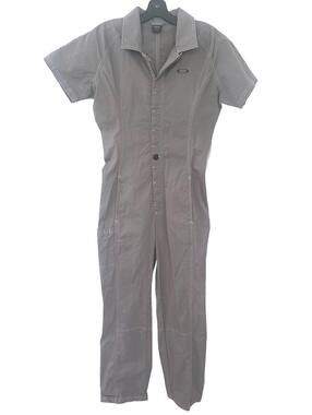 Oakley Women's Gray Vintage Utility Short Sleeve Jumpsuit- Size S